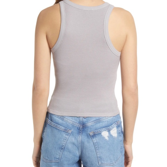 Good American ‘90s Thermal Racerback Tank in Lilac Mist Size 0 - Picture 2 of 6